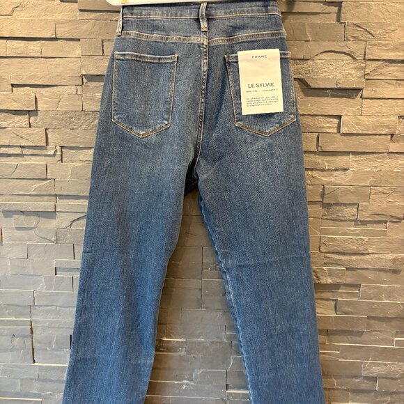 FRAME Le Silvie Slender Straight Women's Denim Size 32- New with Tags - Picture 5 of 7
